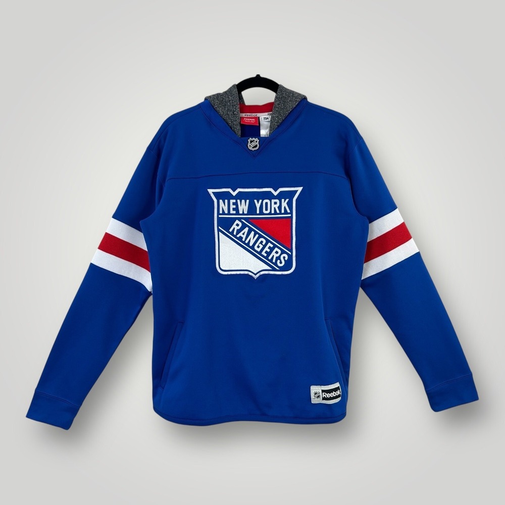 Reebok Face Off New‎ York Rangers Hoodie Sweatshirt YOUTH XL 18 NHL Hockey
